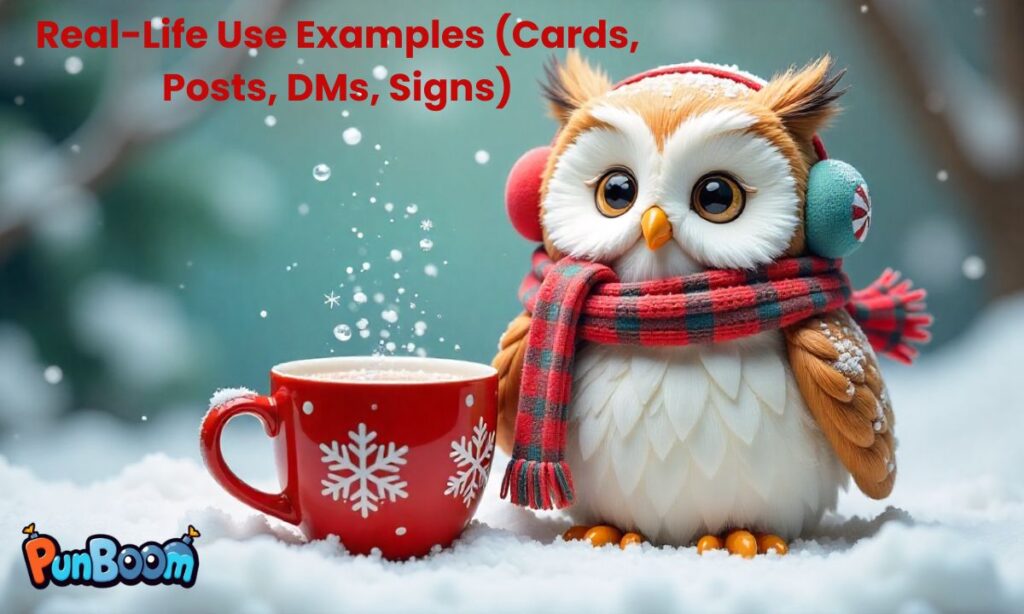 Real-Life Use Examples (Cards, Posts, DMs, Signs)