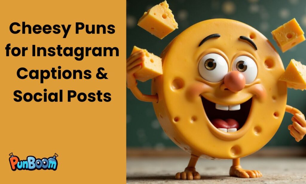 Cheesy Puns for Instagram Captions & Social Posts