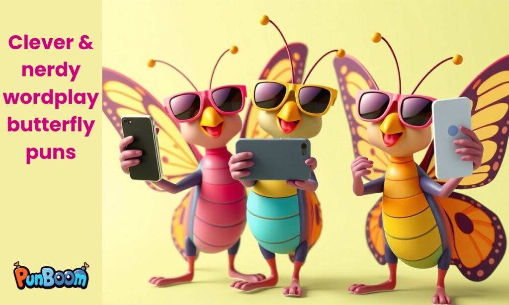 Clever & nerdy wordplay butterfly puns