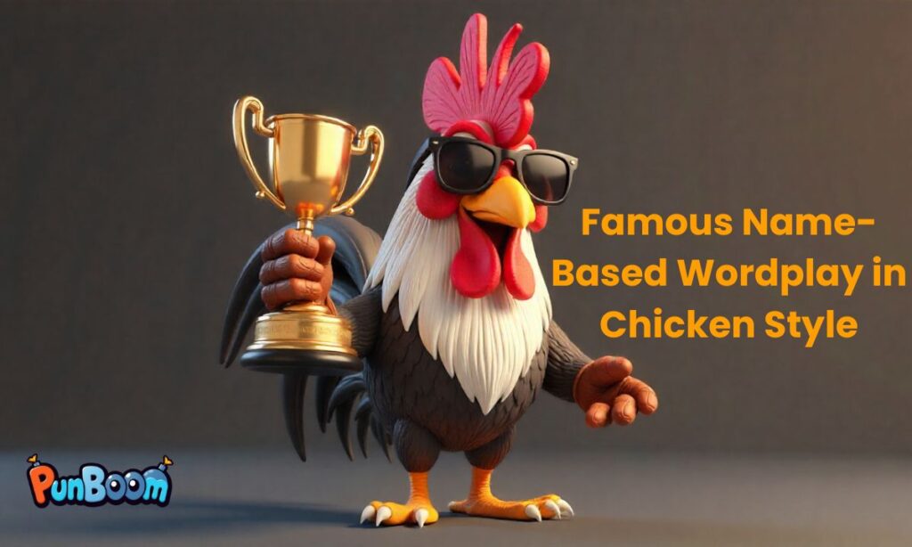 Famous Name-Based Wordplay in Chicken Style
