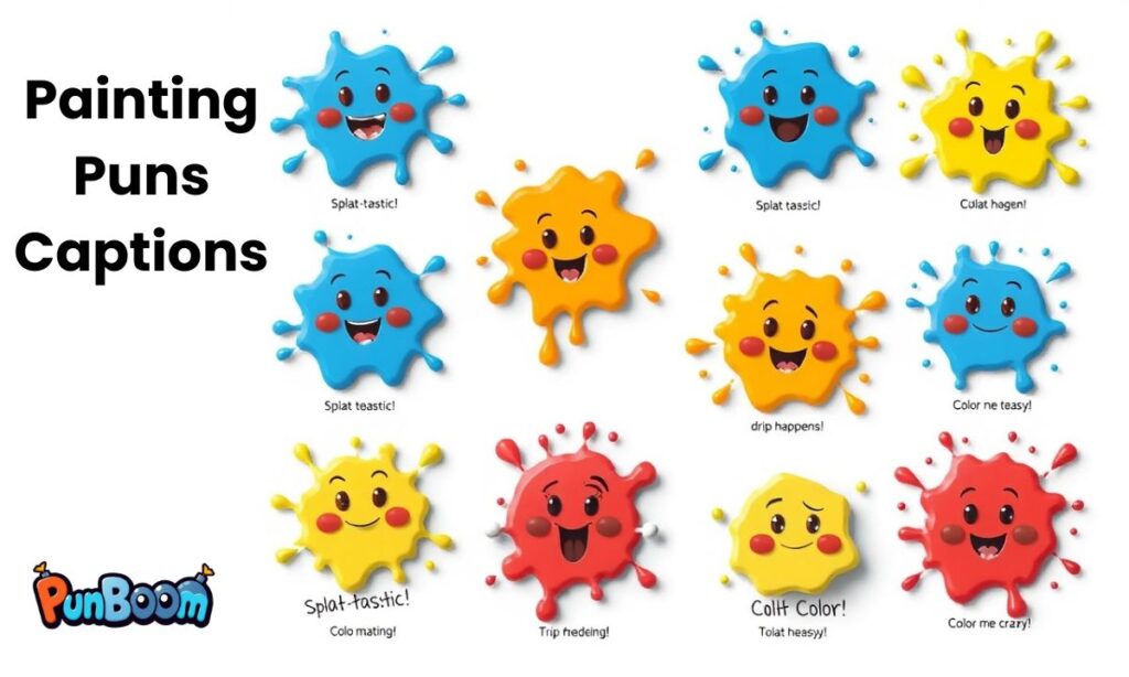 Painting Puns Captions