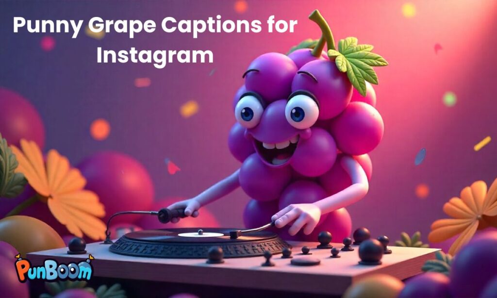 Punny Grape Captions for Instagram