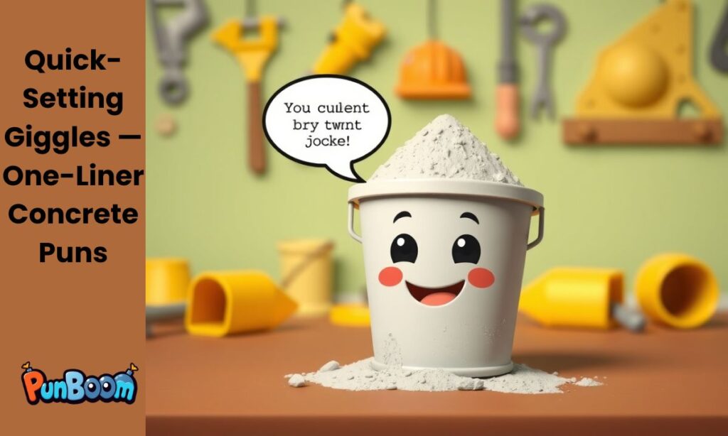 Quick-Setting Giggles — One-Liner Concrete Puns