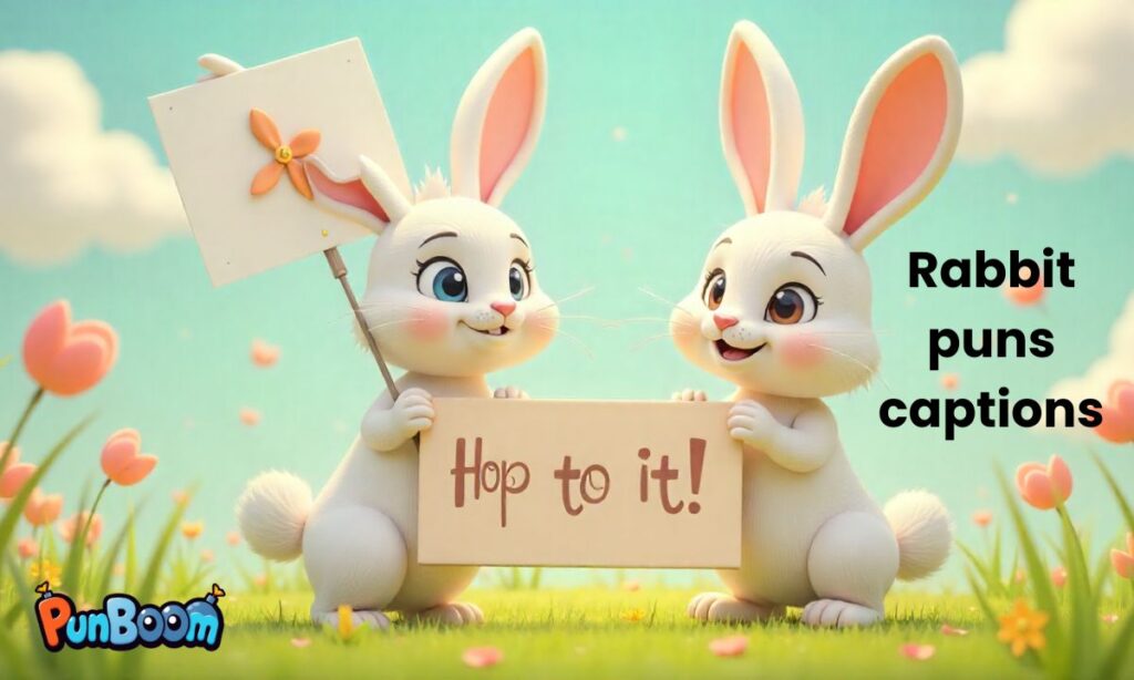 Rabbit puns captions