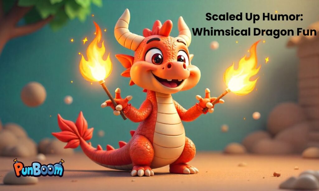 Scaled Up Humor Whimsical Dragon Fun
