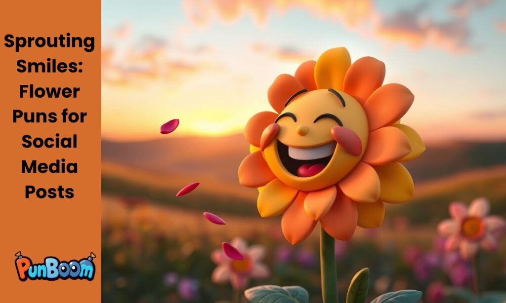 Sprouting Smiles Flower Puns for Social Media Posts