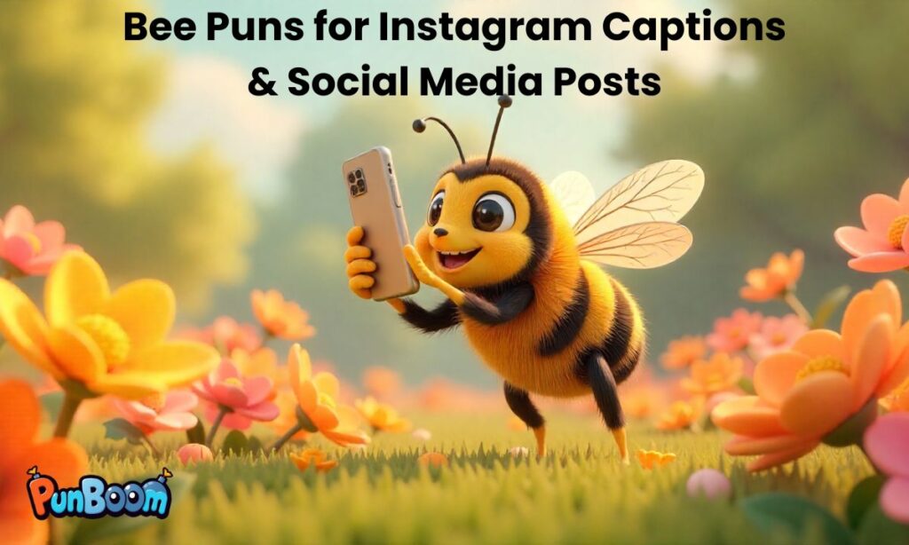Bee Puns for Instagram Captions & Social Media Posts