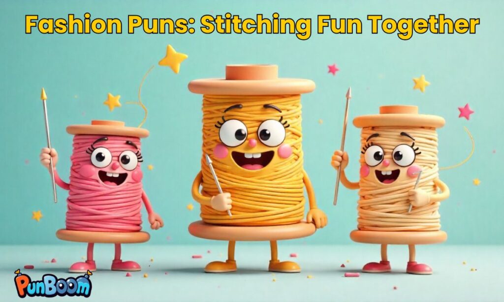 Fashion Puns Stitching Fun Together
