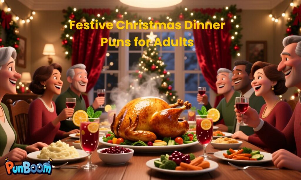 Festive Christmas Dinner Puns for Adults