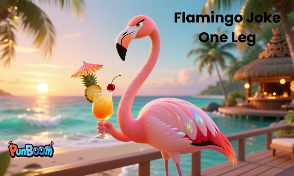 Flamingo Joke One Leg