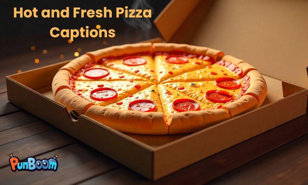 Hot and Fresh Pizza Captions