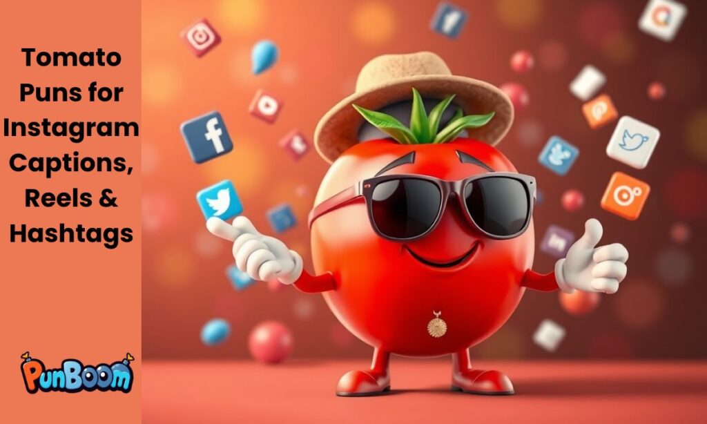 Tomato Puns for Instagram Captions, Reels & Hashtags