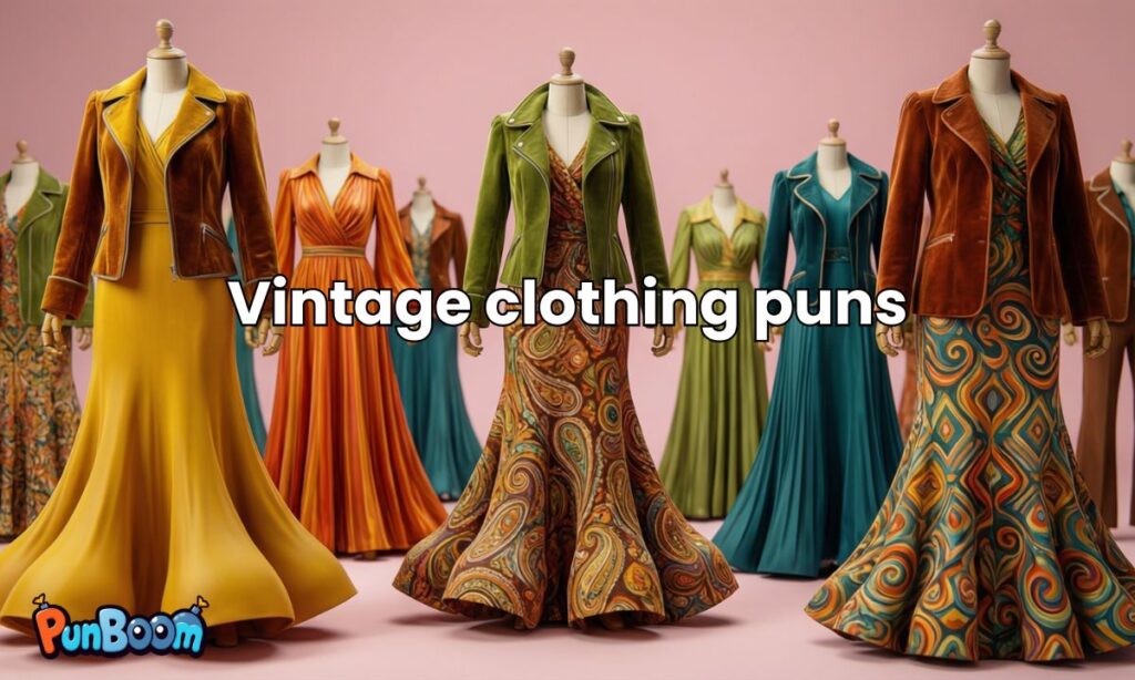 Vintage clothing puns