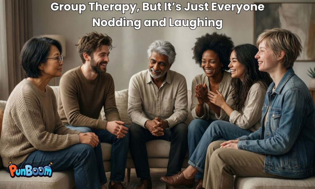 Group Therapy, But It’s Just Everyone Nodding and Laughing