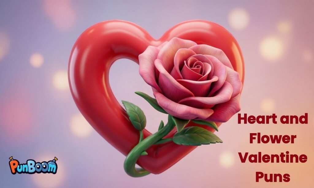 Heart and Flower Valentine Puns