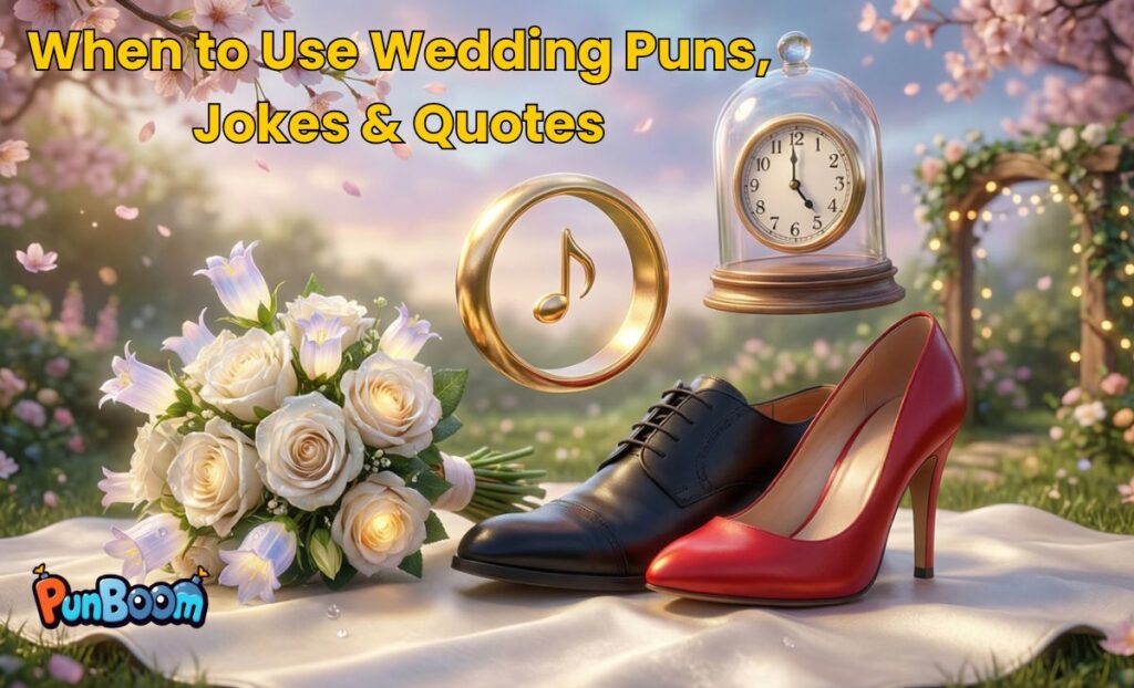 When to Use Wedding Puns, Jokes & Quotes